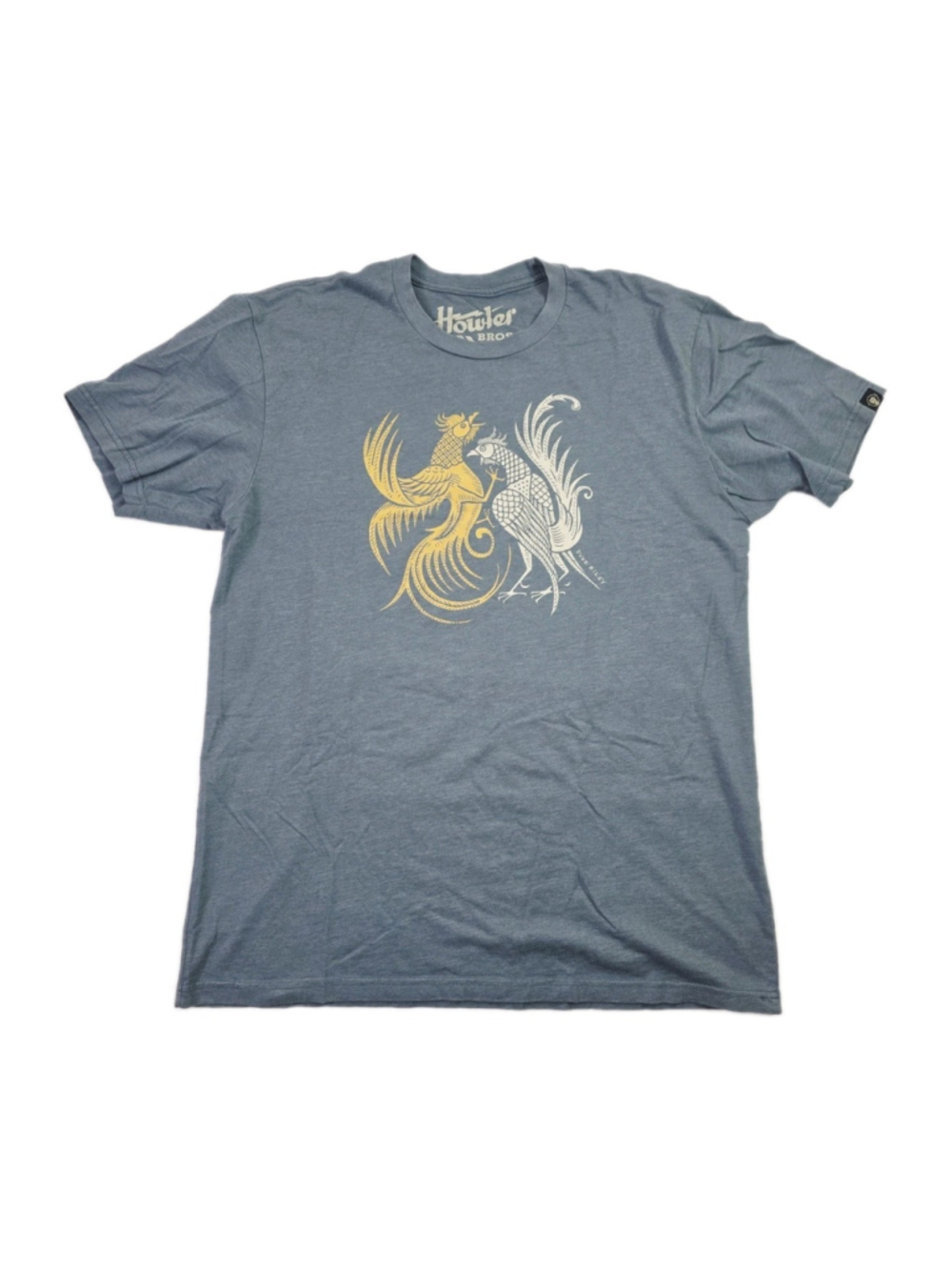 Howler Brothers Fighting Cocks Graphic Tee Blue Men's Size Large